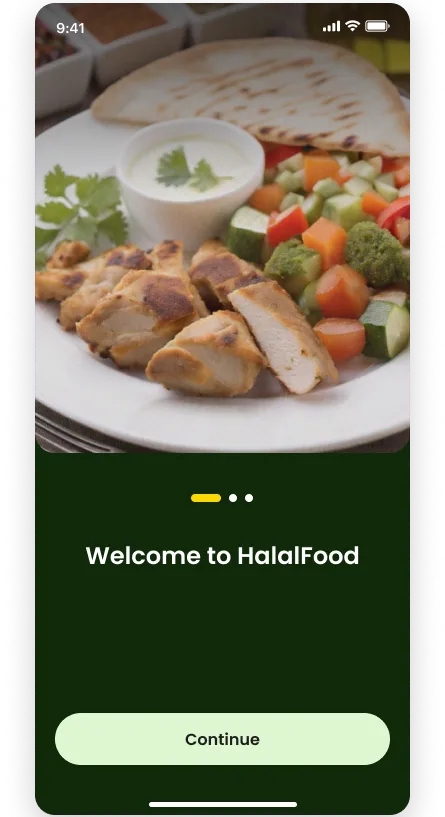 Halal Food App Design Showcase 1
